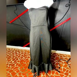 Boohoo strapless midi dress sz18
